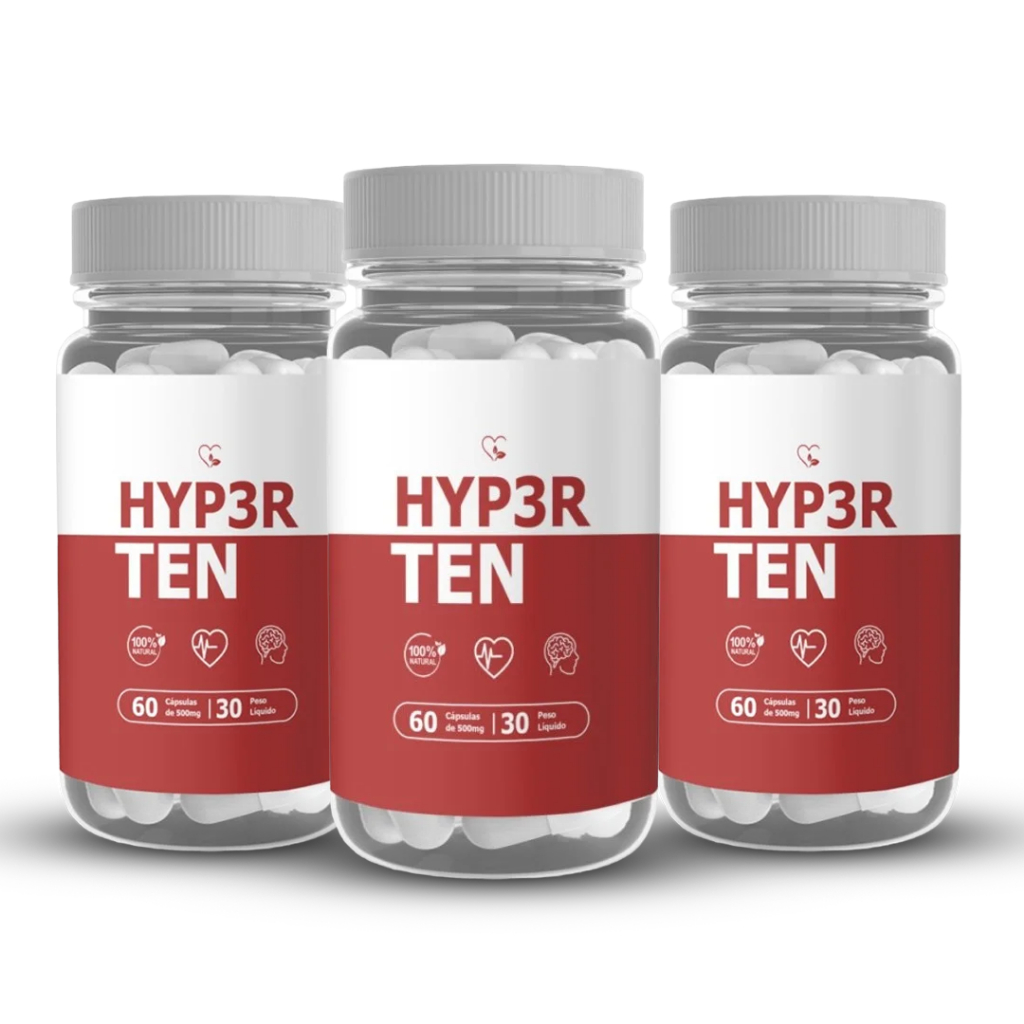 Kit 3 Hyper Ten 180 Caps Tratamento Natural para Hipertensão - Original ...