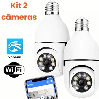 Kit 2 câmera segurança a Prova D'água IP44 wi-fi sem fio 360 aplicativo yoosee full HD Bivolt