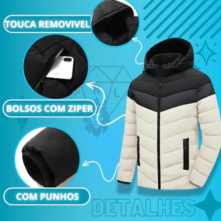 Jaqueta Bobojaco Casaco Forrada Peluciada Inverno Neve Frio Impermeável Intenso Com Punho