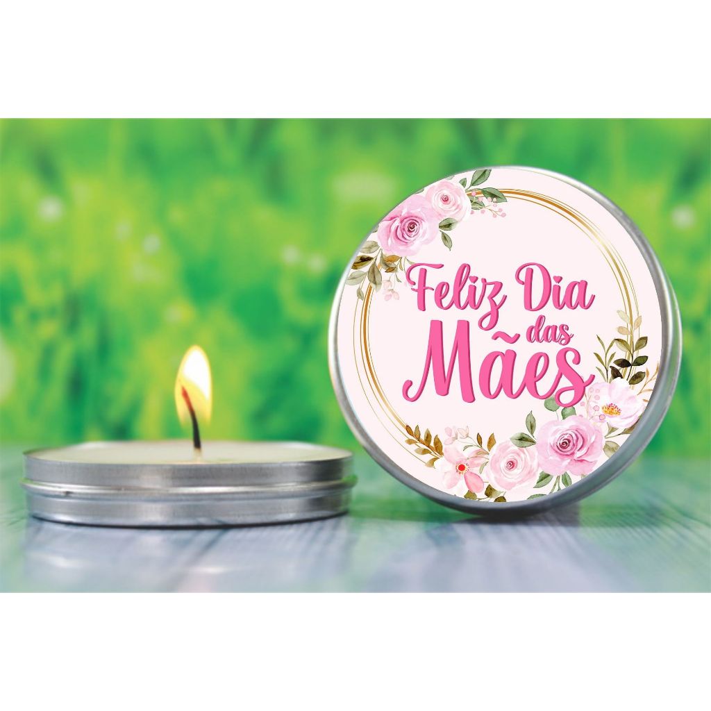 Velas Aromáticas Adesivo personalizado Dia das Mães, Lembrancinha Dia das Mães opções 15/20/25 em Oferta na Shopee