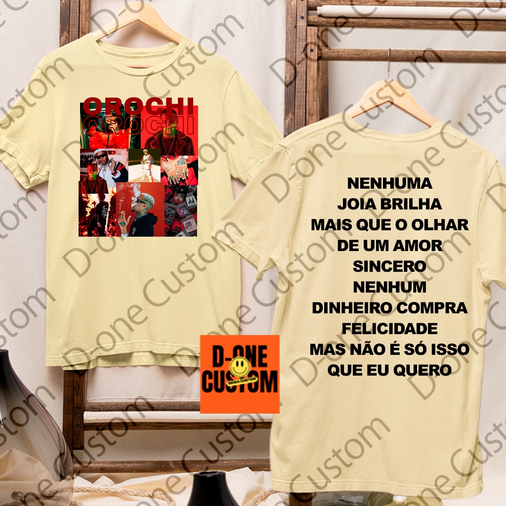 ꕤclara様❣️オーダーページ♪ Camisa Camiseta Orochi Vida Cara Trap Rap Nenhuma Joia Brilha Mais