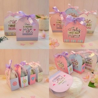 Mimo Dia das Mães Caixa para Sabonete, alfajor, mini espelho ou bombons 12/24 unidades apenas impressão em Oferta na Shopee
