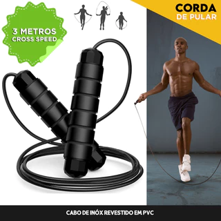 Corda de Pular Profissional 3M | Crossfit, Emagrecimento e Alta Performance | Pegada Ergonômica - BC