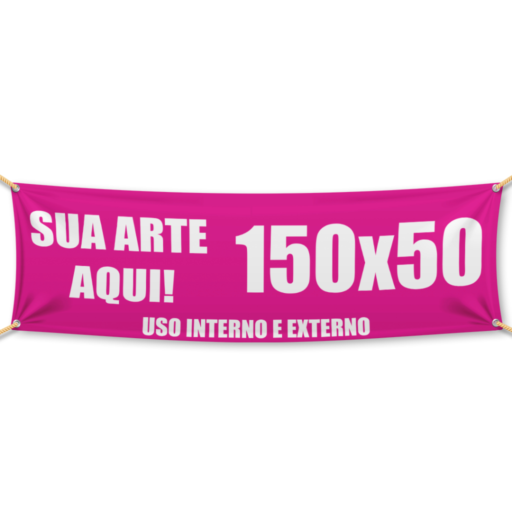 Faixa 150X50 Personalizada Impressão Lona Prova D'Água | Shopee Brasil