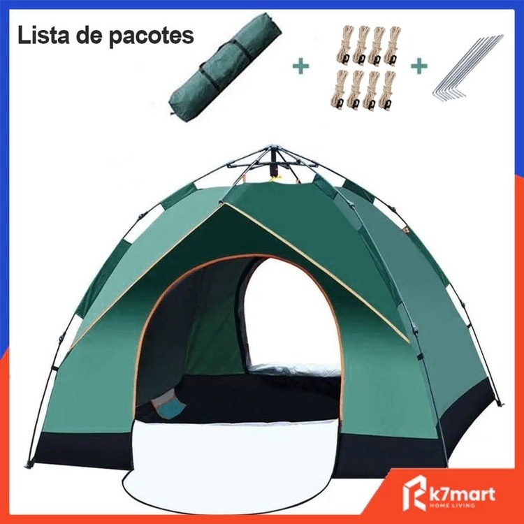 Imagem do produto Tenda de acampamento automática para 3/4 pessoas, protetor solar anti-mosquito, barraca de praia para acampamento 1