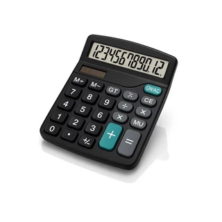 Kit Calculadora De Mesa Escritório Display 12 Dígitos Simples de Mão Kk-837b Eletrônica Comercial