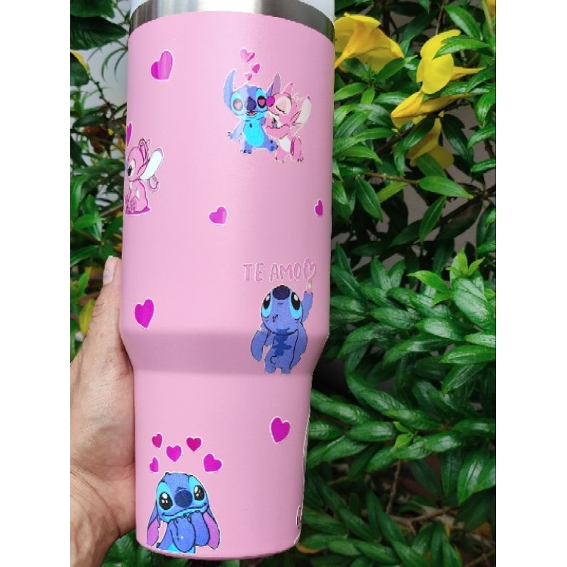 COPO TÉRMICO STANLEY STITCH e ANGEL 1.200ml | Shopee Brasil