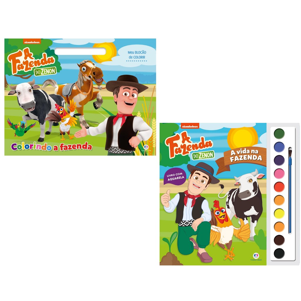 Livro Blocão de Colorir A Fazenda do Zenon - Colorindo a fazenda ...