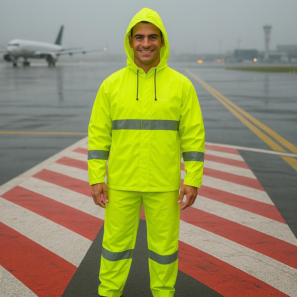 Conjunto Jaqueta Calça Impermeável Refletivo Neblina Serviços Céu