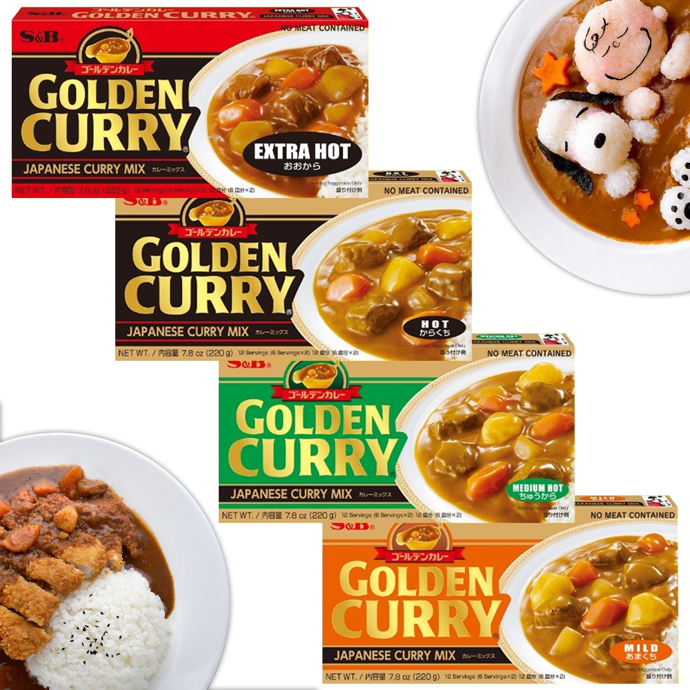 GOLDEN CURRY S&B 220g TABLETE TIPO JAPONÊS - KARE RAISU | Shopee Brasil