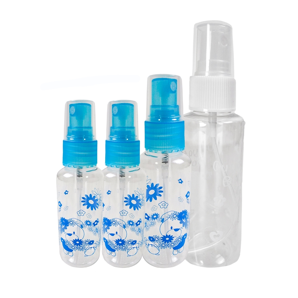 Kit Viagem Mini Frasco Pote Multiuso 4 Peças Shampoo Creme | Shopee Brasil