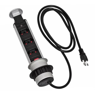 Torre De Tomadas Multiplug com 3 tomadas Usb + Usb C de Embutir Mesa Bancada escritorio em Oferta na Shopee