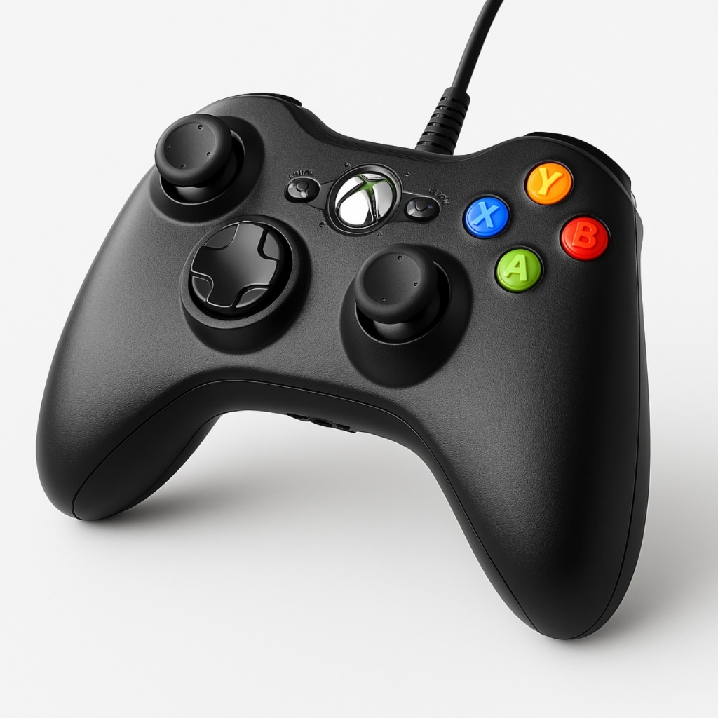 Controle De Xbox 360 ou Play Com Fio Usb Para Video Game e PC/ Fat E Pc Joystick Jogo