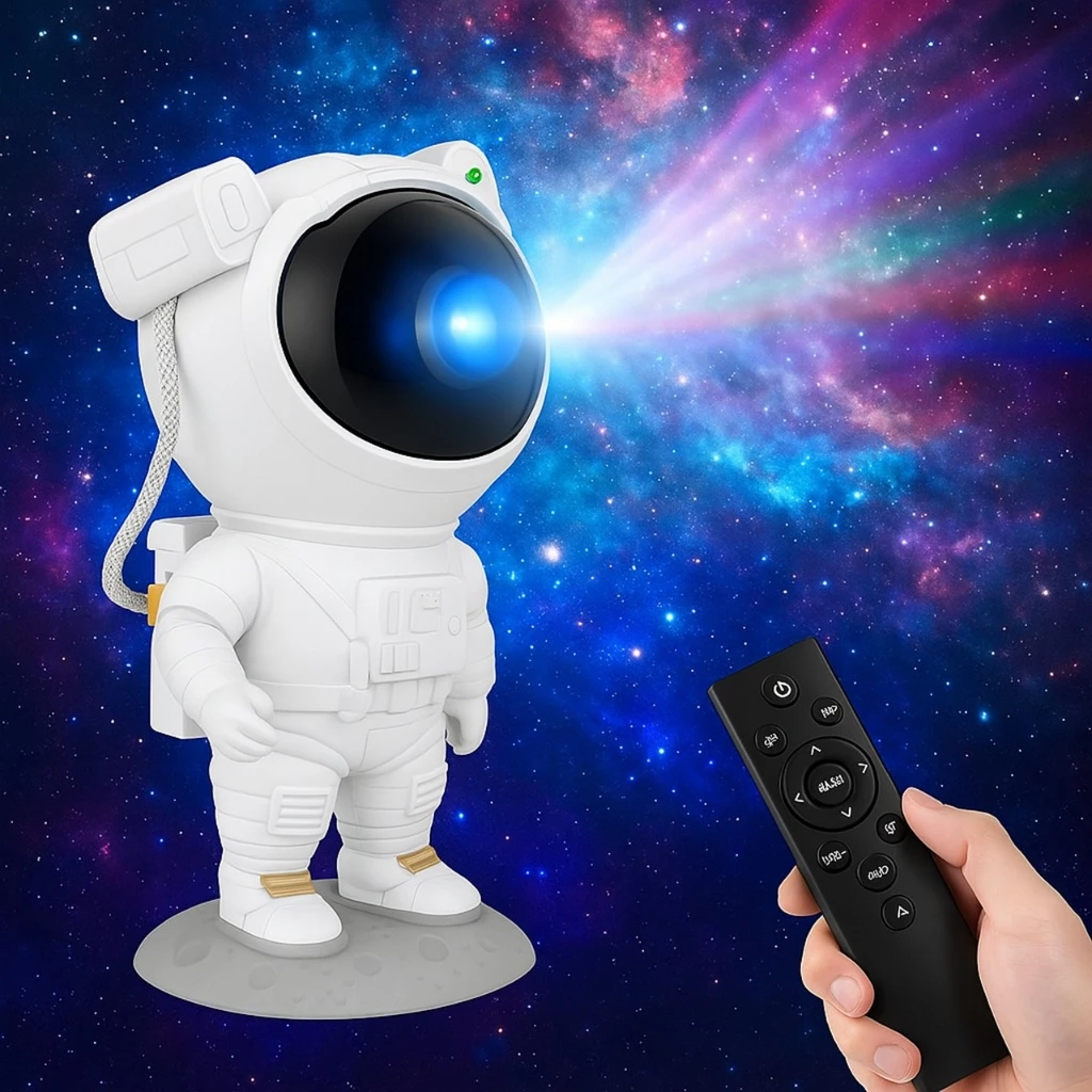 Luminária Astronauta Galáxia Estrelada