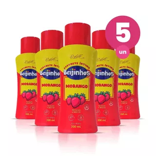 Kit 5 Sabonete Íntimo Feminino Morango Beijinhos Proteção e Frescor 200ml Belkit em Oferta na Shopee