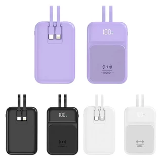 Carregador Portátil 10000mAh 2em1 - Wireless + Magnético 22.5W - Cabo Incluso-A8