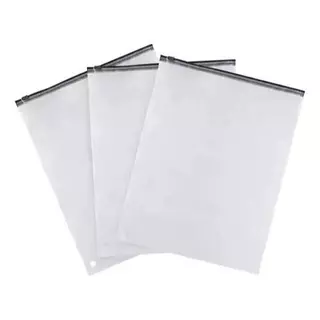 Kit 100 Unidades de Saco Zip lock Fosco Armazenamento Para Roupas Embalagem Fosco