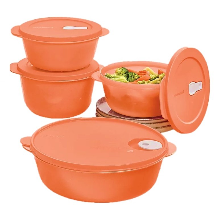 Tupperware Linha Microondas Cristalwave 3 Peças | Shopee Brasil