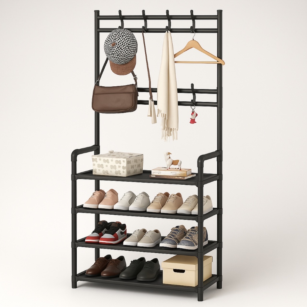 Sapateira Organizadora Cabideiro Suporte Multiuso Sapato Tenis Roupa Closet Quarto Armários Arara