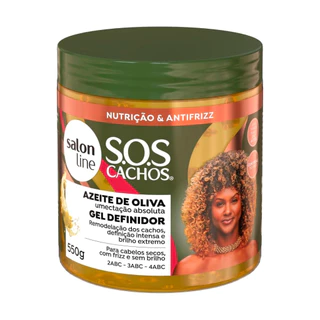 Gel Definidor SOS Cachos Azeite de Oliva Salon Line 550g Gel Definidor SOS Cachos Azeite de Oliva Salon Line 550g