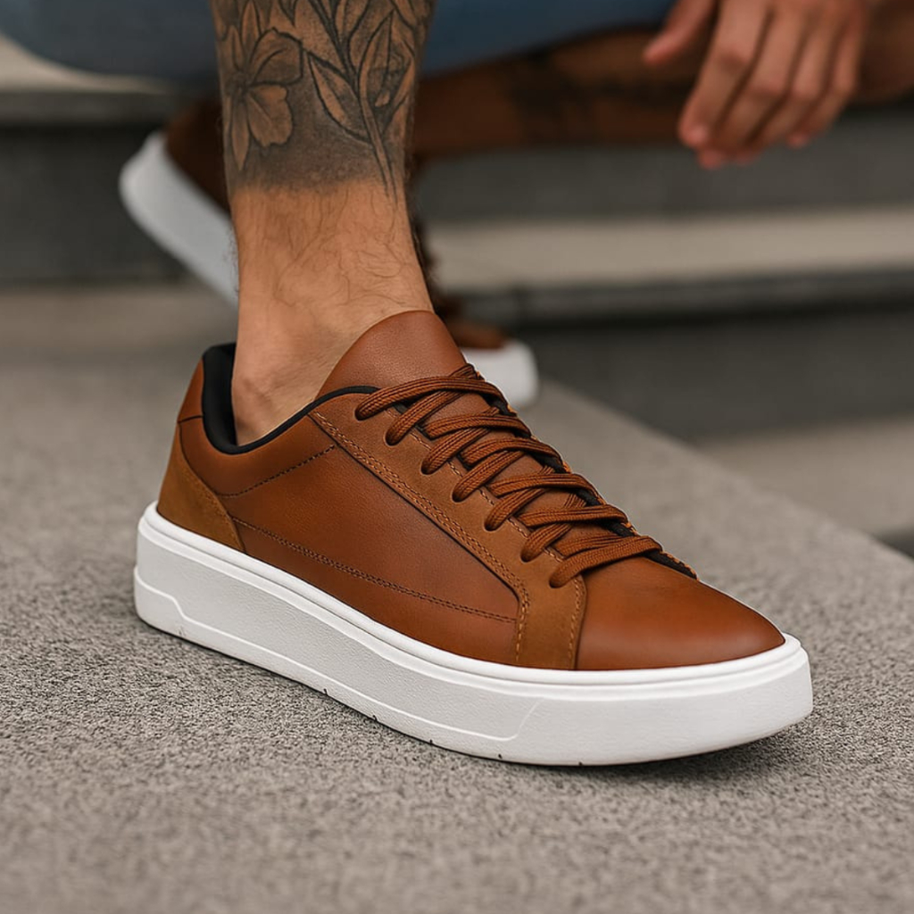 Tênis Casual Social Sneaker Masculino Plataforma Premium Esporte Fino ...