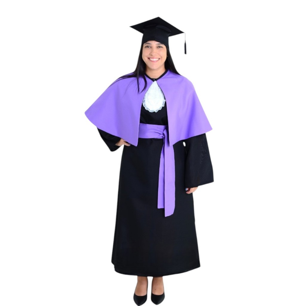Beca Formatura + Capelo + Jabô + Faixa + Capa Ombro | Shopee Brasil