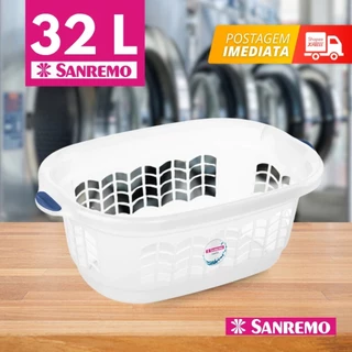 Cesto de Roupas Transparente Telado Angular 32 Litros Sanremo em Oferta na Shopee