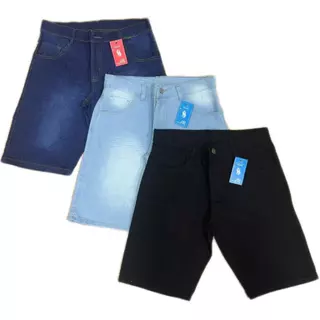 KIT3 Bermuda Jeans Masculina Com Elastano SLIM direta da fabrica Premium várias modelos