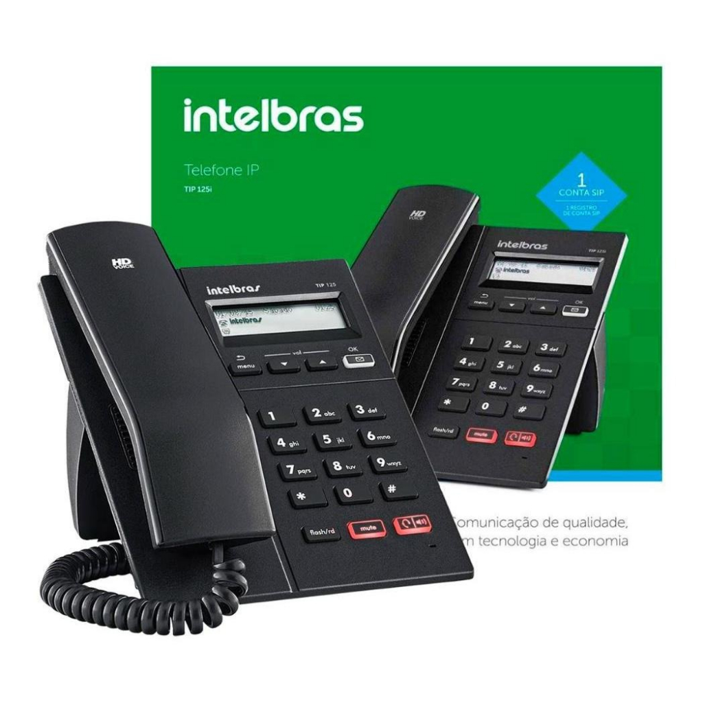 Telefone Ip Voip Tip 125i Display Viva-voz Intelbras | Shopee Brasil