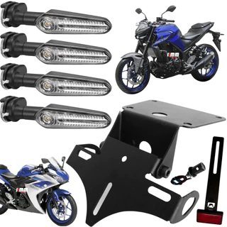 Eliminador De Rabeta Mt 03 R3 Yamaha + Kit 4 Setas Leds