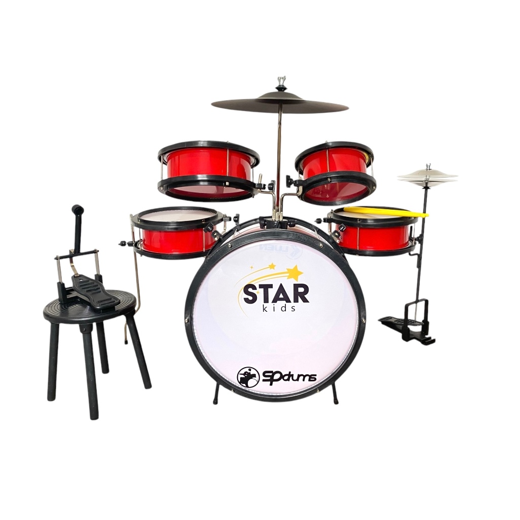 Bateria Infantil Profissional Luen Star Kids Commpleta Com Chimbal