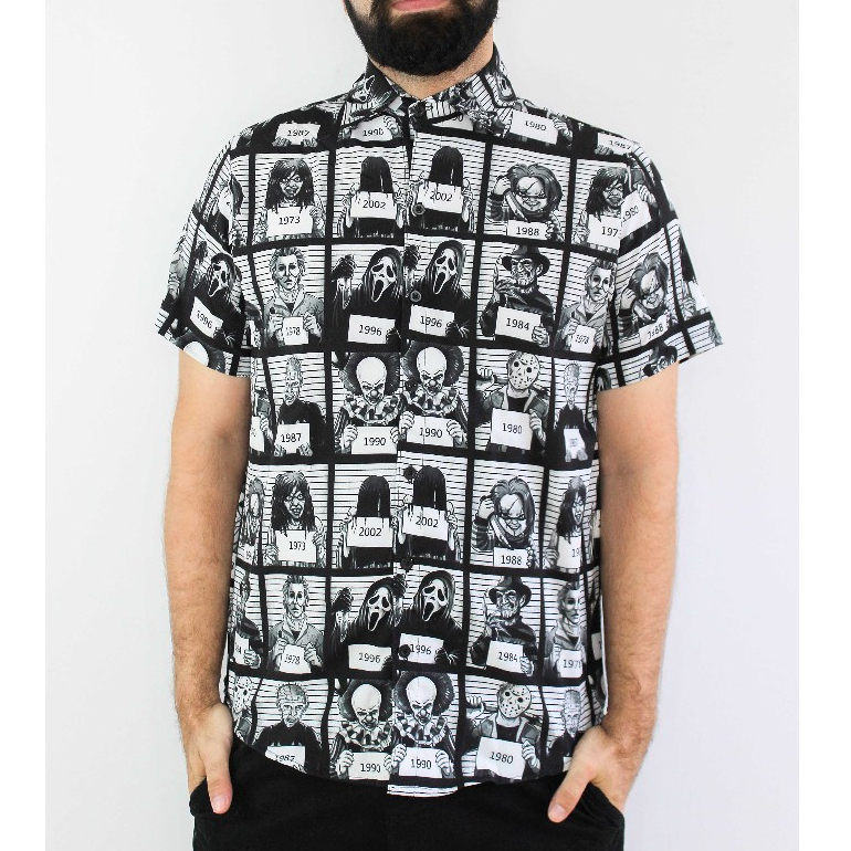 Camisa de Terror Prisoners Horror Unissex Estilo Casual Halloween
