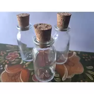 15 Frasco de vidro penicilina 10ml com rolha cortiça