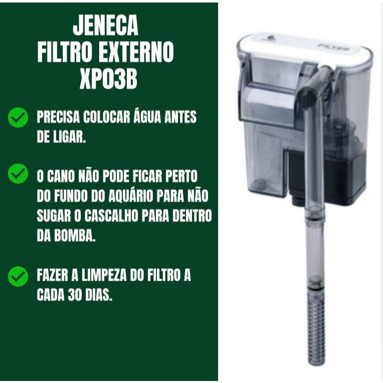 Filtro Externo Jeneca Xp-03B 160l/h Aquários Até 32l - 110V
