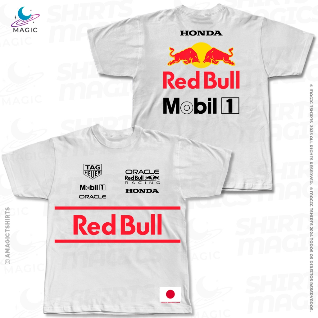 Coleção Japan Edition 2025 Camisetas Sponsorships Red Bull Honda