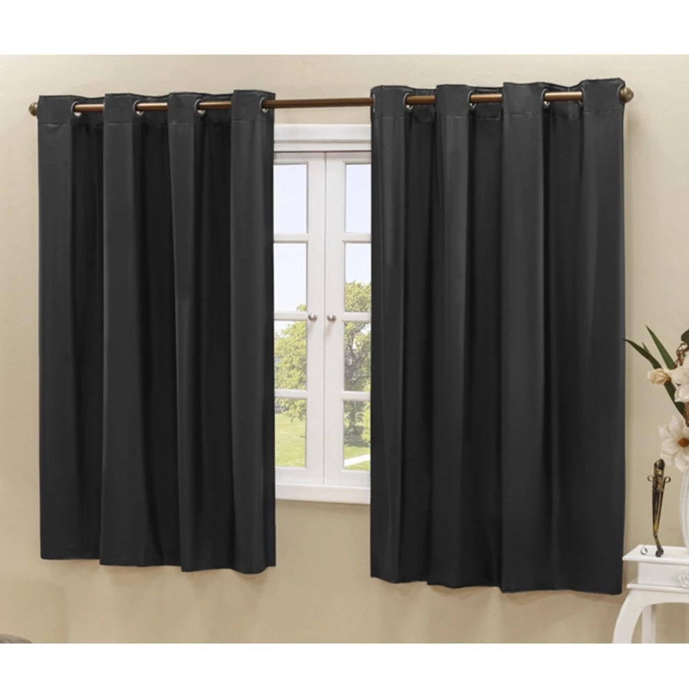Cortina Blackout Preto 2,20m x 1,30m Quarto Sala Blecaute PVC corta 100 % a luz
