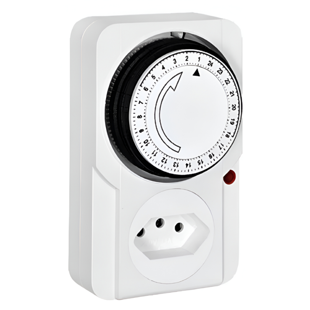 Timer Temporizador Analógico De Tomada 24h Bivolt 110/220v | Shopee Brasil