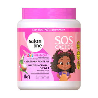 Creme Para Pentear 5 em 1 SOS Cachos Kids Hidratação 1kg em Oferta na Shopee
