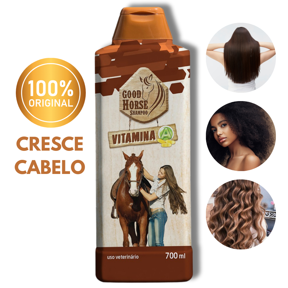 Shampoo Good Horse Cresce Cabelo Vitamina A 700ml Cavalo Crescer Cabelo ...