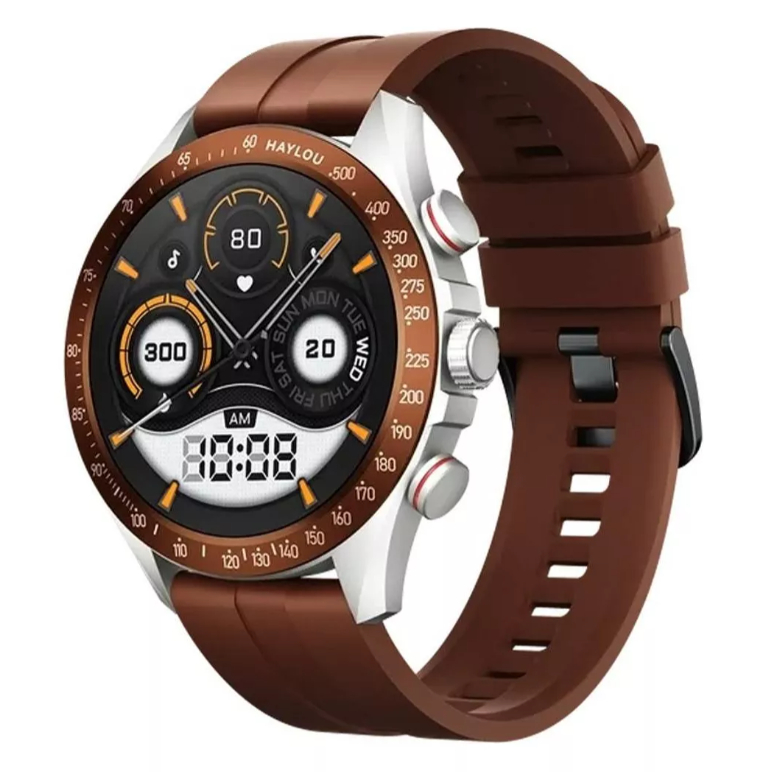 Smartwatch Inteligente Haylou Solar Pro Chamada Bluetooth Caixa Marrom