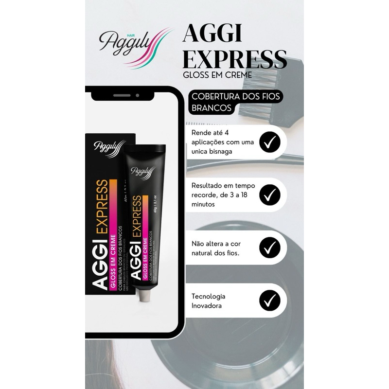 Tinta Aggi Express 60grs + OX 70ml | Shopee Brasil