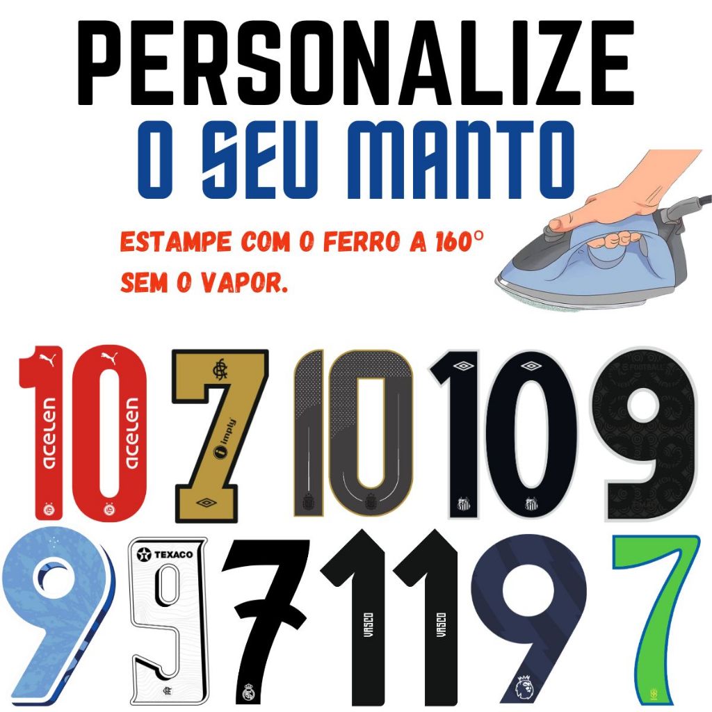 Fonte de Numero de Camisa de Futebol: Onde Comprar | BuscaProdutos