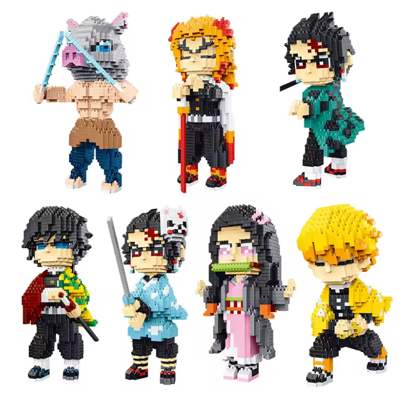 Blocos de Montar Minifigures - Personagens Anime Demon Slayer
