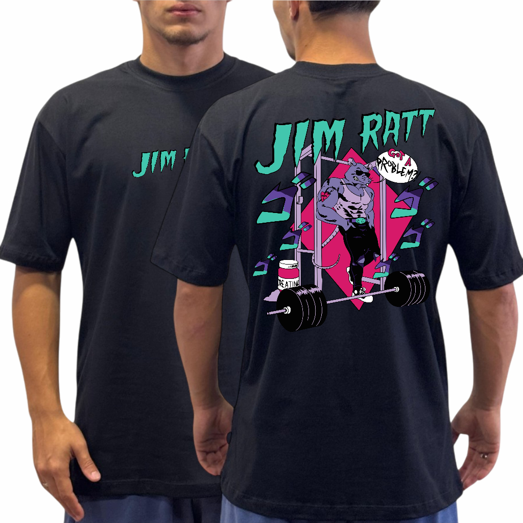 Camiseta De Academia Streetwear Unisex Camisa 100% Jim Ratt | Shopee Brasil