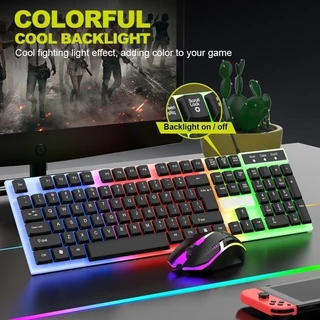 Teclado Semi Mecânico + Mouse Gamer 3200dpi Rgb Led -H8