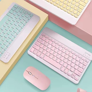 Kit Teclado Mouse Bluetooth Sem Fio Design Moderno Destinado a PC iPad Tablet e Notebook em Oferta na Shopee