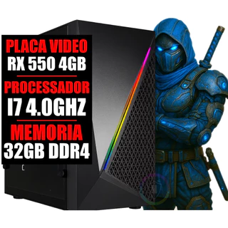 Pc Gamer Intel I7 6 Geração 4.0Ghz / Placa Video Rx 4gb Ddr5 / 32gb Ram Ddr4 / Ssd 480gb