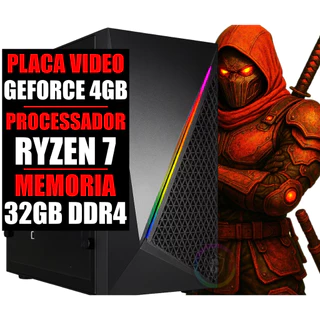 Pc Gamer - Amd Ryzen 7 / Placa Video GeForce 4gb / Ssd 480gb / 32gb Ddr4