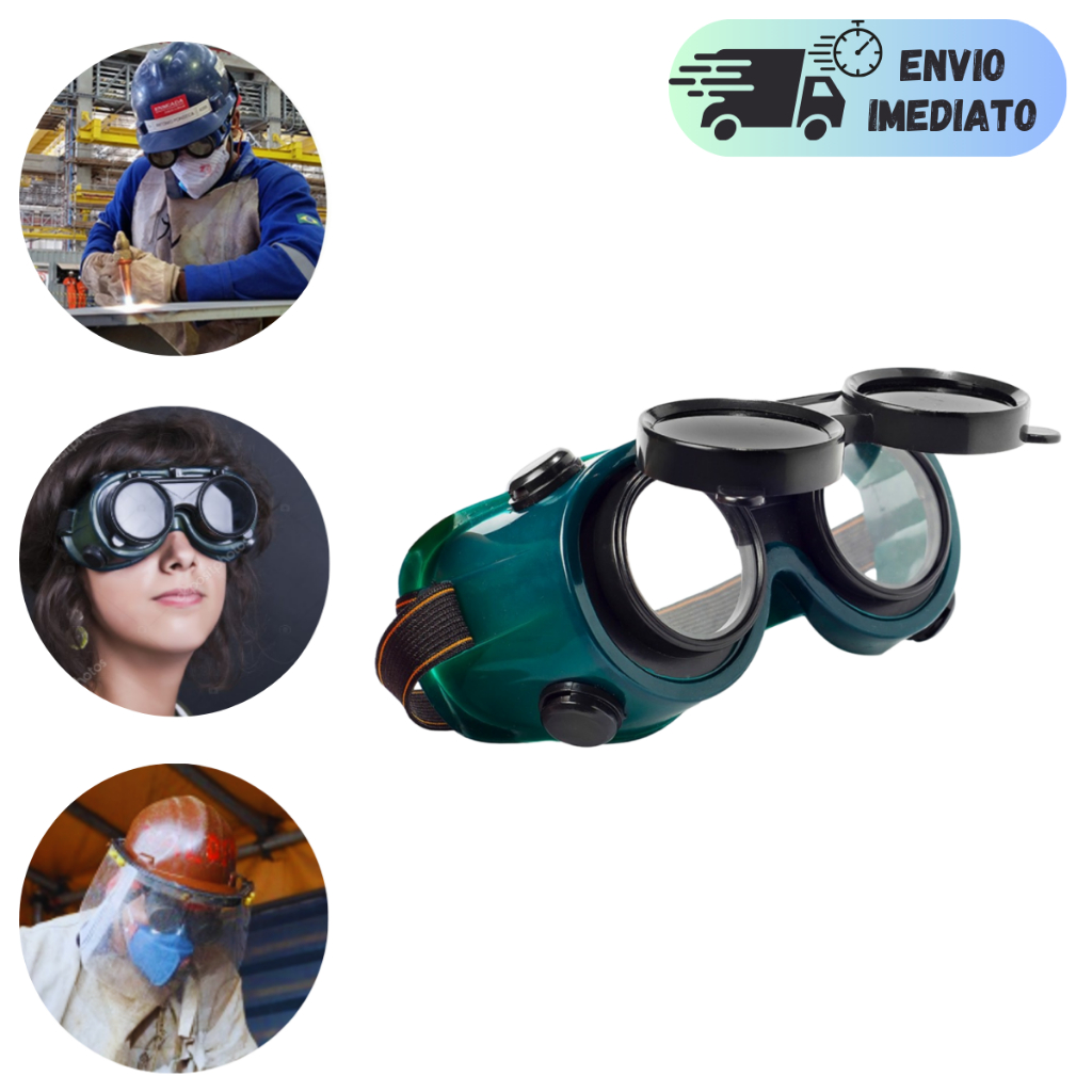 OCULOS DE SEGURANÇA DELTA PARA SOLDA MAÇARIQUEIRO PARA SOLDADOR EPI FUME ESCURO PROTEÇÃO COM CA EPI