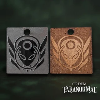 Pingente "ALHEIO" Ordem Paranormal – MDF e Acrílico Preto